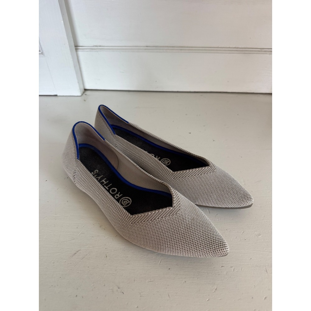 Rothy's The Point Flats in light gray - Picture 2 of 11